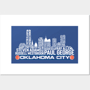 Oklahoma City Basketball Team All Time Legends, Detroit City Skyline Posters and Art